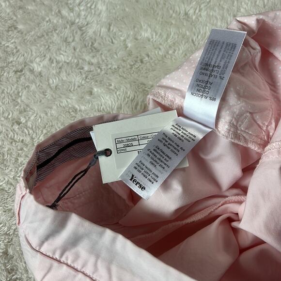 Yerse pale pink designer khaki pants, NWT size small or T1 - Picture 10 of 12